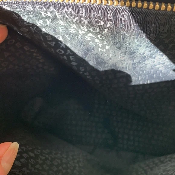 Nearly New Large Black Leather Kate Spade Crossbody Satchel - Picture 6 of 8